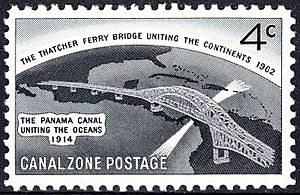 CZ Thatcher Ferry Bridge, 4c, 1962 Issue