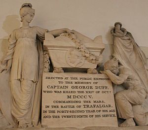 Capt George Duff memorial, crypt of St Paul's Cathedral, London