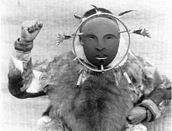 Ceremonial mask wearer Nunivak Curtis LOC