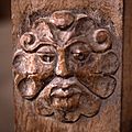 Dore Abbey carving Foliate Head