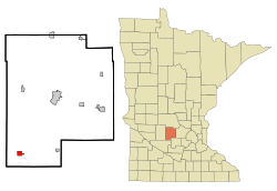 Location of Cosmoswithin Meeker County, Minnesota