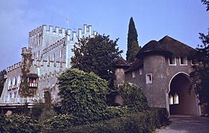Schloss Itter and entrance pathway in 1979