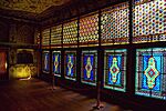 Stained glass windows in the palace