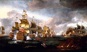 The Battle of Lowestoft, 3 June 1665 - Engagement between the English and Dutch Fleets by Adriaen Van Diest.jpg