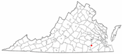 Location of Stony Creek, Virginia