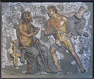 Achilles Agamemnon Pompei mosaic NAMNaples 10006