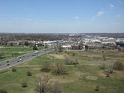 Downtown Beltsville viewed from the top floor of the National Agricultural Library