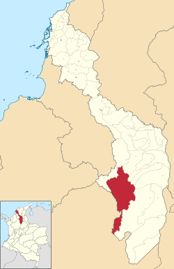 Location of the municipality and town of Montecristo, Bolívar in the Bolívar Department of Colombia