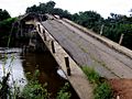 Destroyed bridge by Angolan civil war