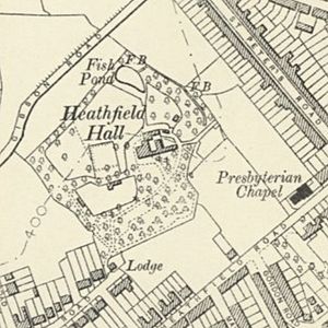 Heathfield Hall - OS six-inch map - 1888-1913
