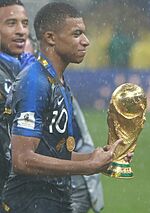Kylian Mbappé World Cup Trophy