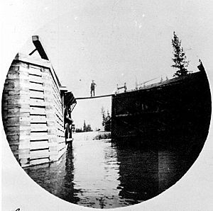 Lock at Canal Flats, BC (close up) 1890