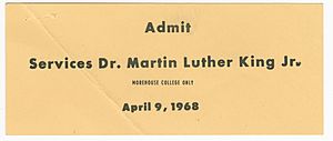 MLK Funeral Services Ticket
