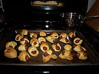 Pigs in blankets made with Hillshire Farm "Lit'l Smokies"