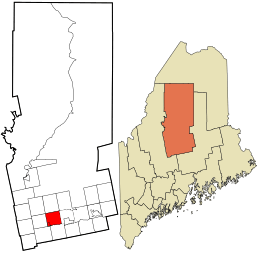 Location in Piscataquis County and the state of Maine.