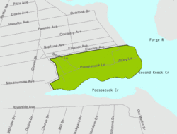 Map of Poospatuck Reservation