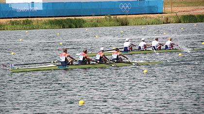 Rowing at the 2012 Summer Olympics 9240 Mens lightweight coxless four - Heat 2 - GBR CZE