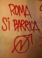 Squatting Graffiti in Rome