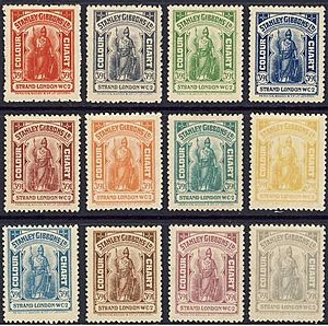 Stanley Gibbons colour guide stamps Perkins Bacon