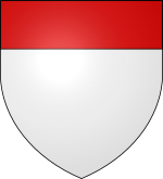 Argent a chief gules