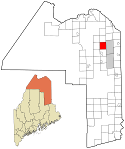 Location of Woodland, Maine