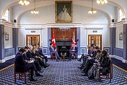 Boris Johnson and Justin Trudeau held a bilateral meeting at RAF Northolt to stop Russia's invasion.jpg