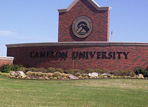 Cameron university sign