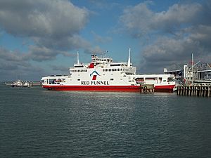 Car ferry, East Cowes, Isle of Wight, UK