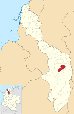 Location of the municipality and town of Norosí in the Bolívar Department of Colombia