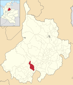 Location of the municipality and town of La Paz in the Santander  Department of Colombia.