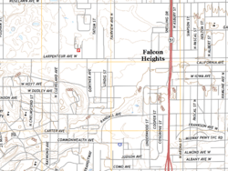 Falcon Heights on The National Map