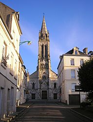 The church in Caumont-sur-Aure