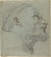 Guido Reni, Head of Saint Francis, before c. 1632, NGA 53113