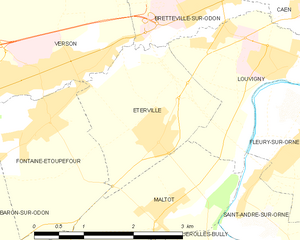 Map commune FR insee code 14254