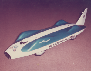 Model of Donald Campbell Bluebird used in Breedlove promotion