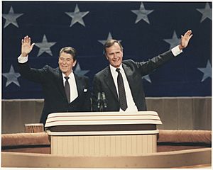 President Reagan and Vice-President Bush at the Republican National Convention, Dallas, TX - NARA - 198555