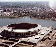 Riverfront Stadium in Cincinnati, Ohio