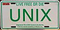 UNIX-Licence-Plate