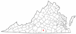 Location of Halifax, Virginia
