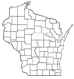 Location of Troy, Wisconsin