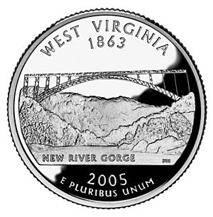 West Virginia quarter, reverse side, 2005