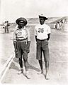 1904 Olympic Marathon participants, Len Tau (left) and Jan Mashiani of the Tswana tribe of South Africa