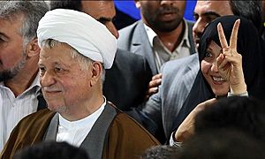 Akbar Hashemi Rafsanjani announcing his candidacy in 2013 election