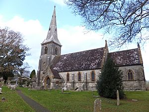 Bradford Peverell church and churchyard (geograph 3799336).jpg