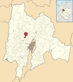 Location of San Francisco in Cundinamarca