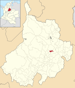 Location of the municipality and town of Jordan, Santander in the Santander  Department of Colombia.