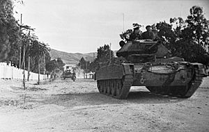 Crusader Mk III tanks in Tunisia, 31 December 1942. NA323