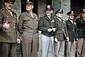 Generals Anton; Eisenhower; Carl Spaatz; Jimmy Doolittle, CO 8th Air Force; Gen. William Kepner, CO, 8th AF Fighter Command, Col. Don Blakeslee.Debden April 1944