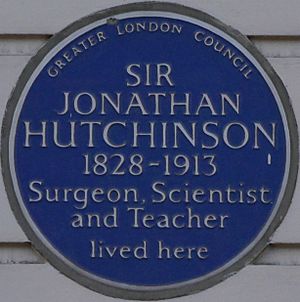 Jonathan Hutchinson 15 Cavendish Square blue plaque