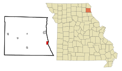 Location of La Grange, Missouri